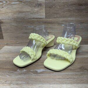Dolce Vita Ronin Soft Yellow Braided Leather Straps Women's Size 12